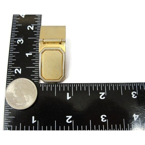 Vintage Brushed Gold Tone Money Clip Men Wallet ID Credit Card Holder - Picture 7 of 8